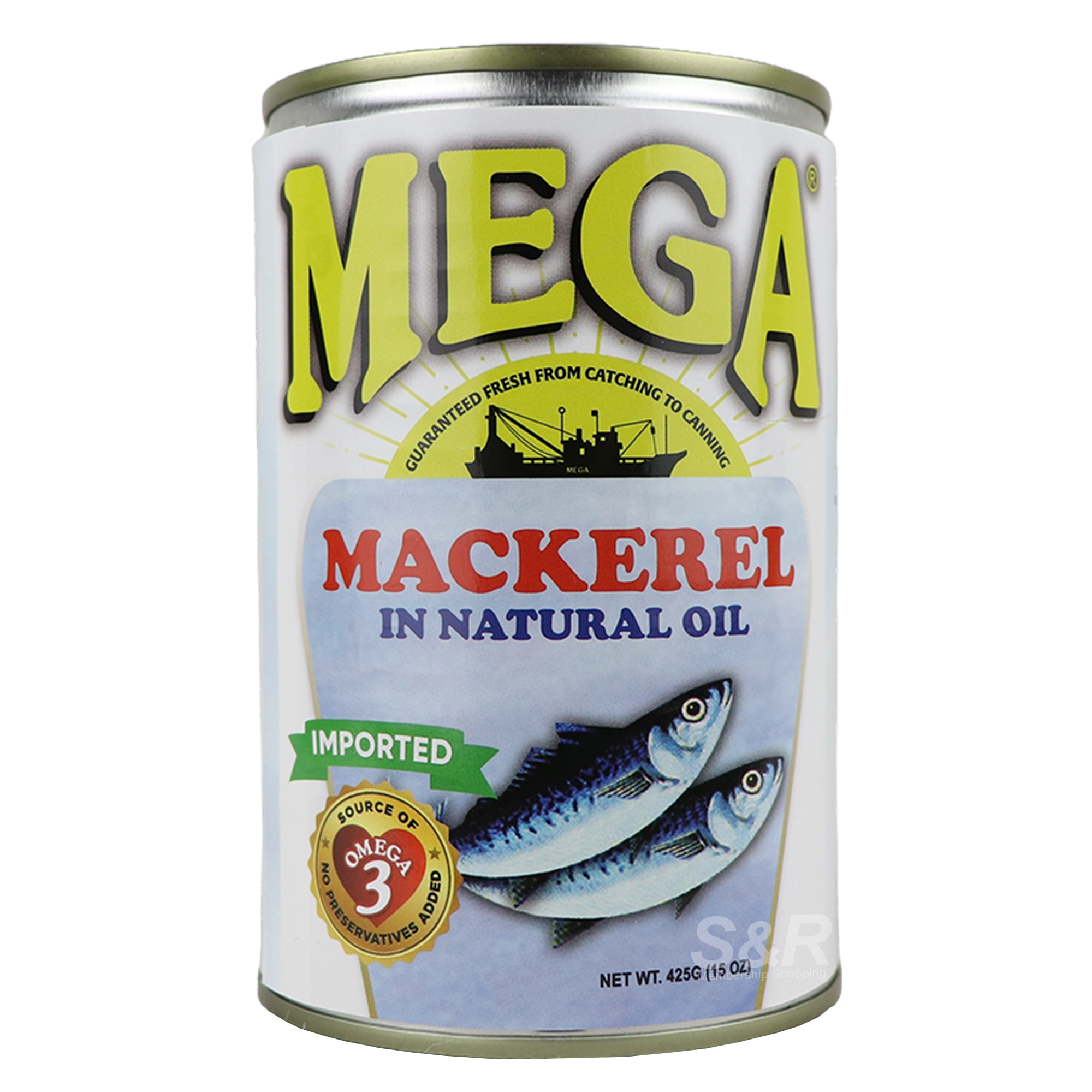 Mega Mackerel In Natural Oil 425g